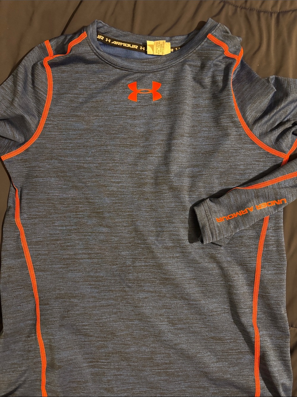 Under Armour  Long Sleeve Performance Tee with Orange Accents